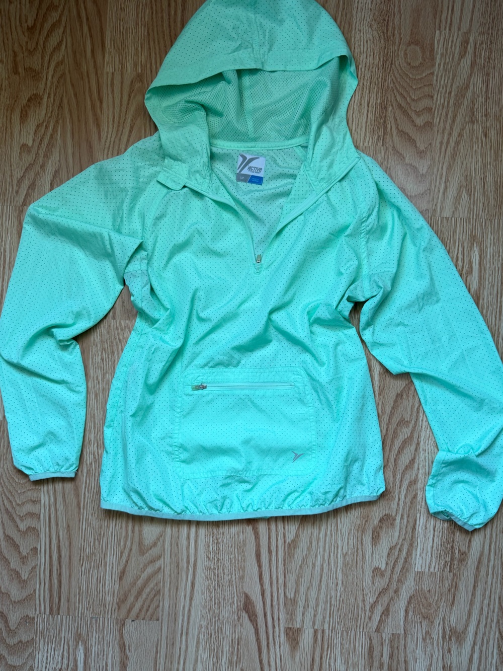 Old Navy Light Weight  Mint Green Hooded Pullover Jacket